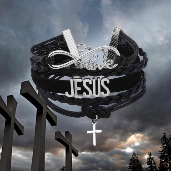Infinity Love Jesus Cross Bracelet - Picture 6 of 9